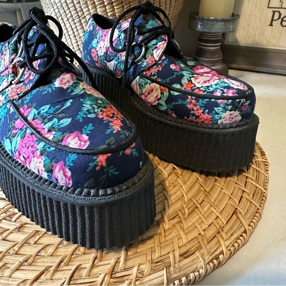 Tuk Mondo Floral Creeper Lace Up Womens 7 - Picture 3 of 11